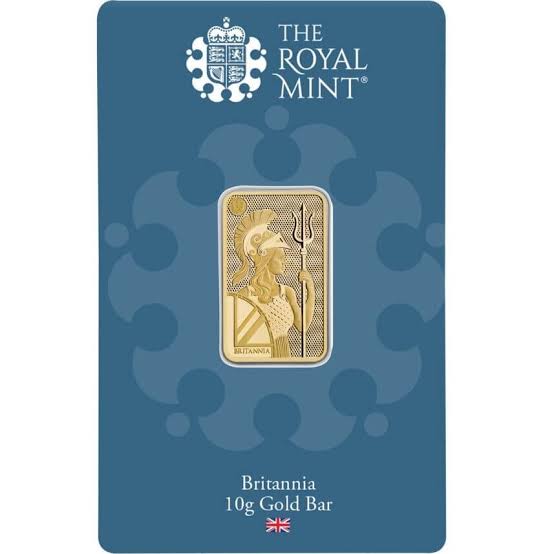 Britannia Gold Minted Bar 1G, 5, 10G, 20G, 1OZ, 50G, 100G [The Royal Mint]