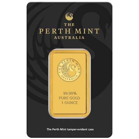 Kangaroo Gold Minted Bar 1G, 5, 10G, 20G, 1OZ, 50G, 100G [The Perth Mint]